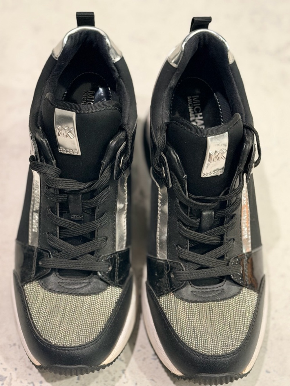 Michael Kors Black & Silver Men’s Fashion Sneakers